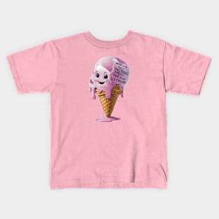 Kawaii cute Ice cream face Kids T-Shirt